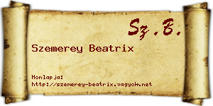 Szemerey Beatrix névjegykártya