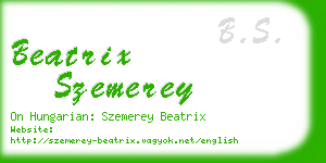 beatrix szemerey business card